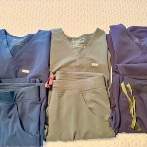 Figs Women's Scrub Set - Blue, Olive, Purple